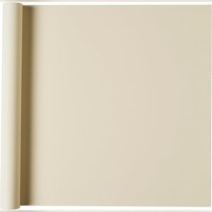 Cream White Wallpaper - 394''x24''- Self-Adhesive, Removable and Waterproof -Bei